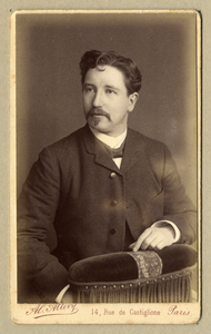106862 Portret van N.L. Verlint, geboren 1844, leraar Frans aan de Rijks H.B.S. te Utrecht (1870-1909), overleden 1909. ...